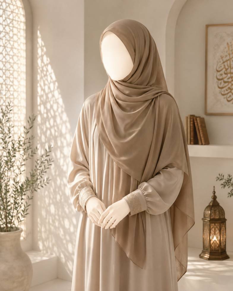A Muslim woman wearing hijab, illustrating modesty and faith in Islam