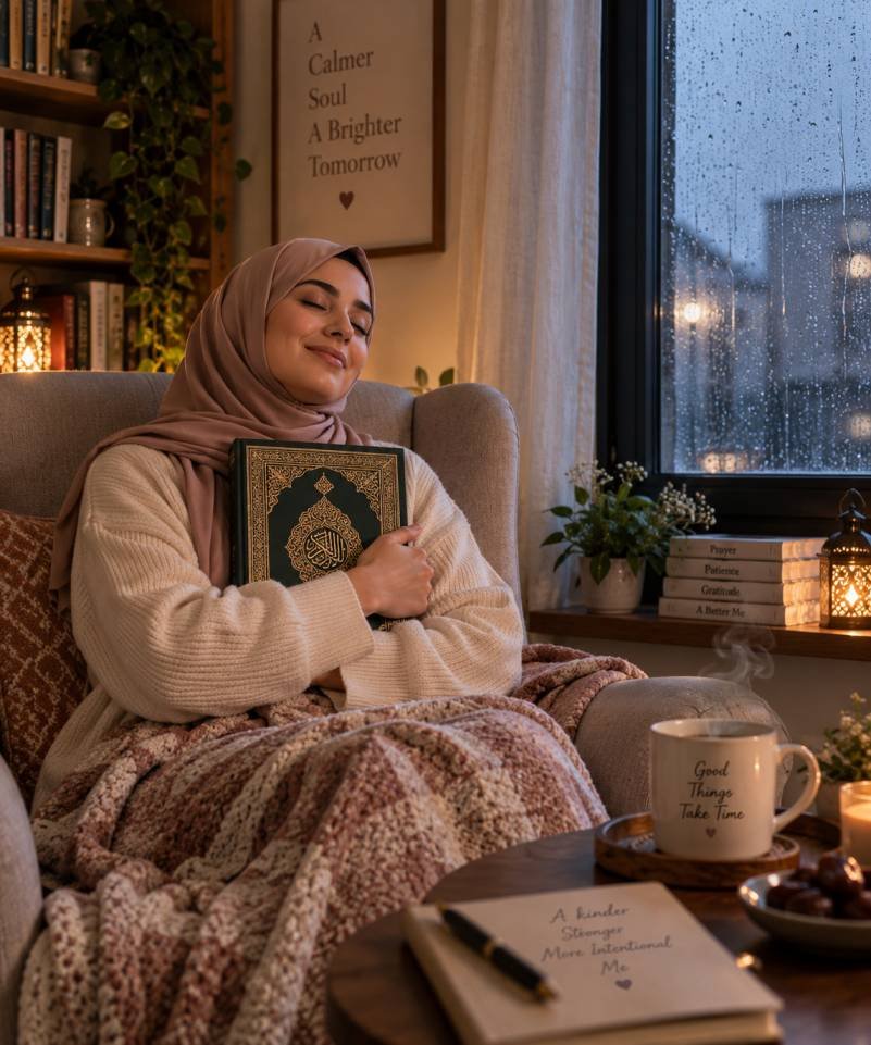 Muslim mother balancing family life and online Quran classes